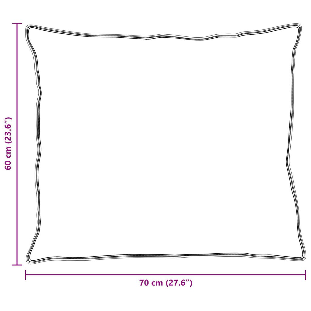 vidaXL Διπλό με Μαξιλάρι 2 pcs Λευκό 155 x 220 cm Μικροΐνες