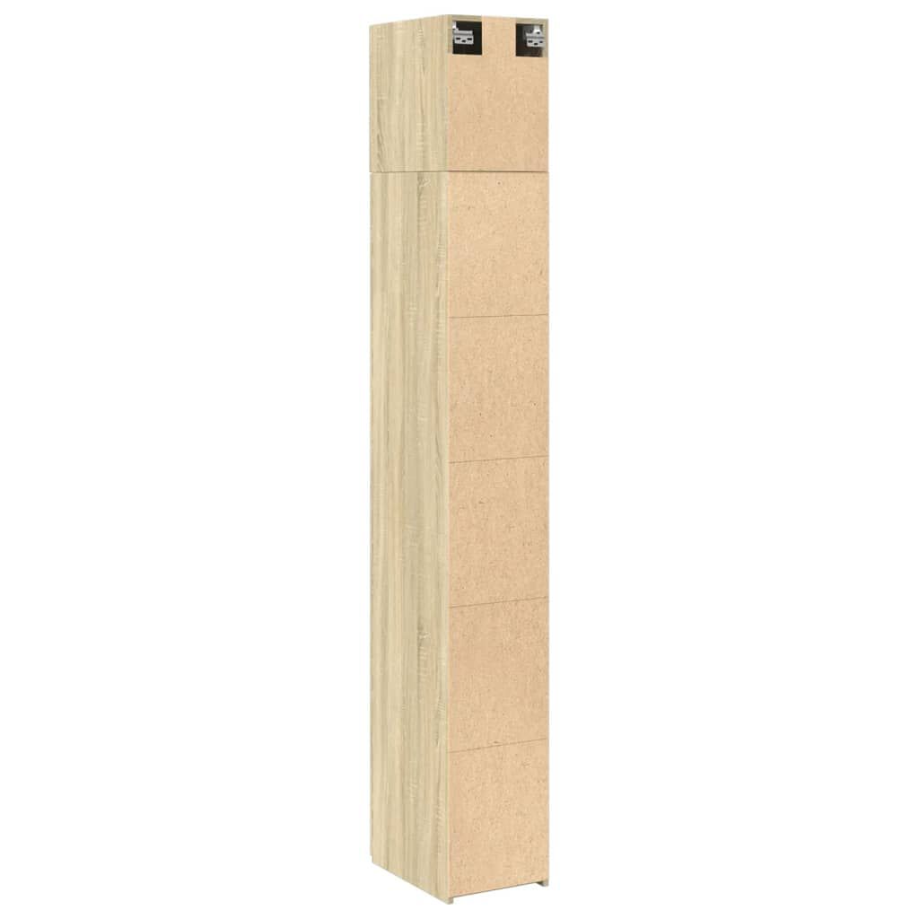 vidaXL Ντουλάπι Αποθήκευσης Στενό Δρυς 30x42,5x225 εκ. Επεξεργ. Ξύλο