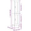 vidaXL Ντουλάπι Γκρι Σκυροδέματος 34,5x34x180 εκ. Επεξεργασμένο Ξύλο