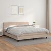 vidaXL Κρεβάτι Boxspring με Στρώμα Καπουτσίνο 180x200 εκ. Συνθ. Δέρμα