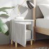 vidaXL Κομοδίνο Γκρι Sonoma 40 x 30 x 50 εκ. με Μασίφ Ξύλινα Πόδια