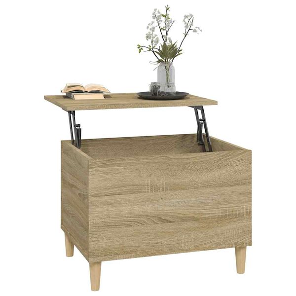 vidaXL Τραπεζάκι Σαλονιού Sonoma Δρυς 60x44,5x45εκ. Επεξεργασμένο Ξύλο