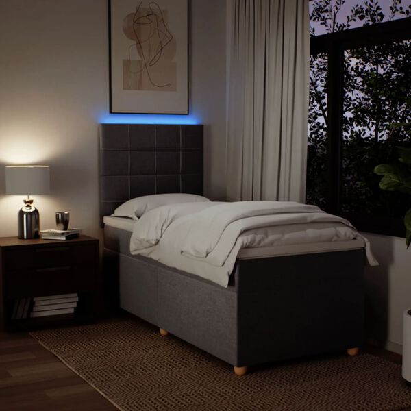 vidaXL &Kappa;&rho;&epsilon;&beta;ά&tau;&iota; Boxspring &mu;&epsilon; &Sigma;&tau;&rho;ώ&mu;&alpha; Taupe 100 x 200 &epsilon;&kappa;. &Upsilon;&phi;&alpha;&sigma;&mu;ά&tau;&iota;&nu;&omicron;