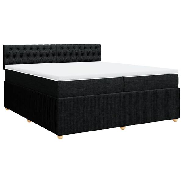 vidaXL &Kappa;&rho;&epsilon;&beta;ά&tau;&iota; Boxspring &mu;&epsilon; &Sigma;&tau;&rho;ώ&mu;&alpha; &Mu;&alpha;ύ&rho;&omicron; 200x200 &epsilon;&kappa;. &Upsilon;&phi;&alpha;&sigma;&mu;ά&tau;&iota;&nu;&omicron;