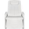 vidaXL Πολυθρόνα Μασάζ Λευκή από Συνθετικό Δέρμα