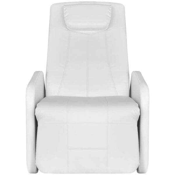 vidaXL Πολυθρόνα Μασάζ Λευκή από Συνθετικό Δέρμα