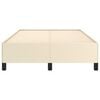 vidaXL Πλαίσιο Κρεβατιού χωρίς στρώμα Κρεμ 120x190 εκ.Συνθ. Δέρμα