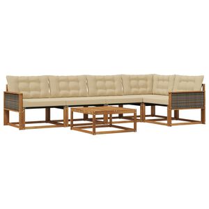 vidaXL &Sigma;&epsilon;&iota;&rho;ά &Kappa;&alpha;&nu;&alpha;&pi;έ &Epsilon;&xi;&omega;&tau;&epsilon;&rho;&iota;&kappa;&omicron;ύ &mu;&epsilon; &mu;&alpha;&xi;&iota;&lambda;ά&rho;&iota; 6 pcs &Phi;&upsilon;&sigma;&iota;&kappa;ό &kappa;&alpha;&iota; &Mu;&pi;&epsilon;&zeta;