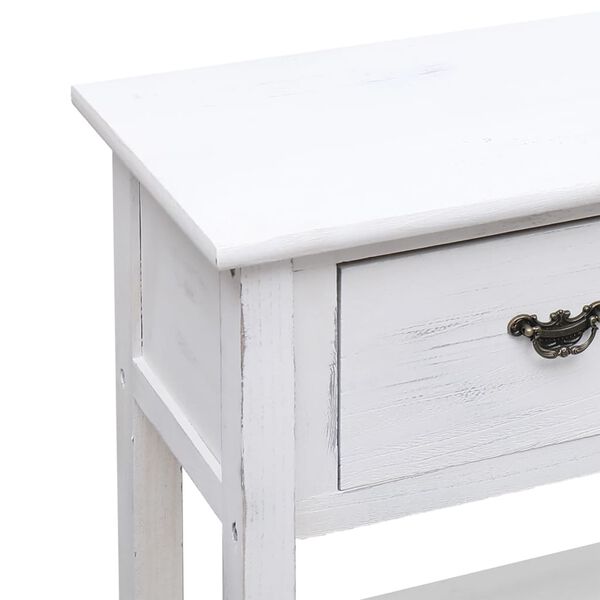 vidaXL Μπουφές Αντικέ Λευκός 108 x 30 x 76 εκ. Μασίφ Ξύλο Παυλώνιας