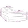 vidaXL &Kappa;&rho;&epsilon;&beta;ά&tau;&iota; Boxspring &mu;&epsilon; &Sigma;&tau;&rho;ώ&mu;&alpha; & LED &Sigma;&kappa;. &Mu;&pi;&lambda;&epsilon; 120x200&epsilon;&kappa;. &Beta;&epsilon;&lambda;&omicron;ύ&delta;&iota;&nu;&omicron;