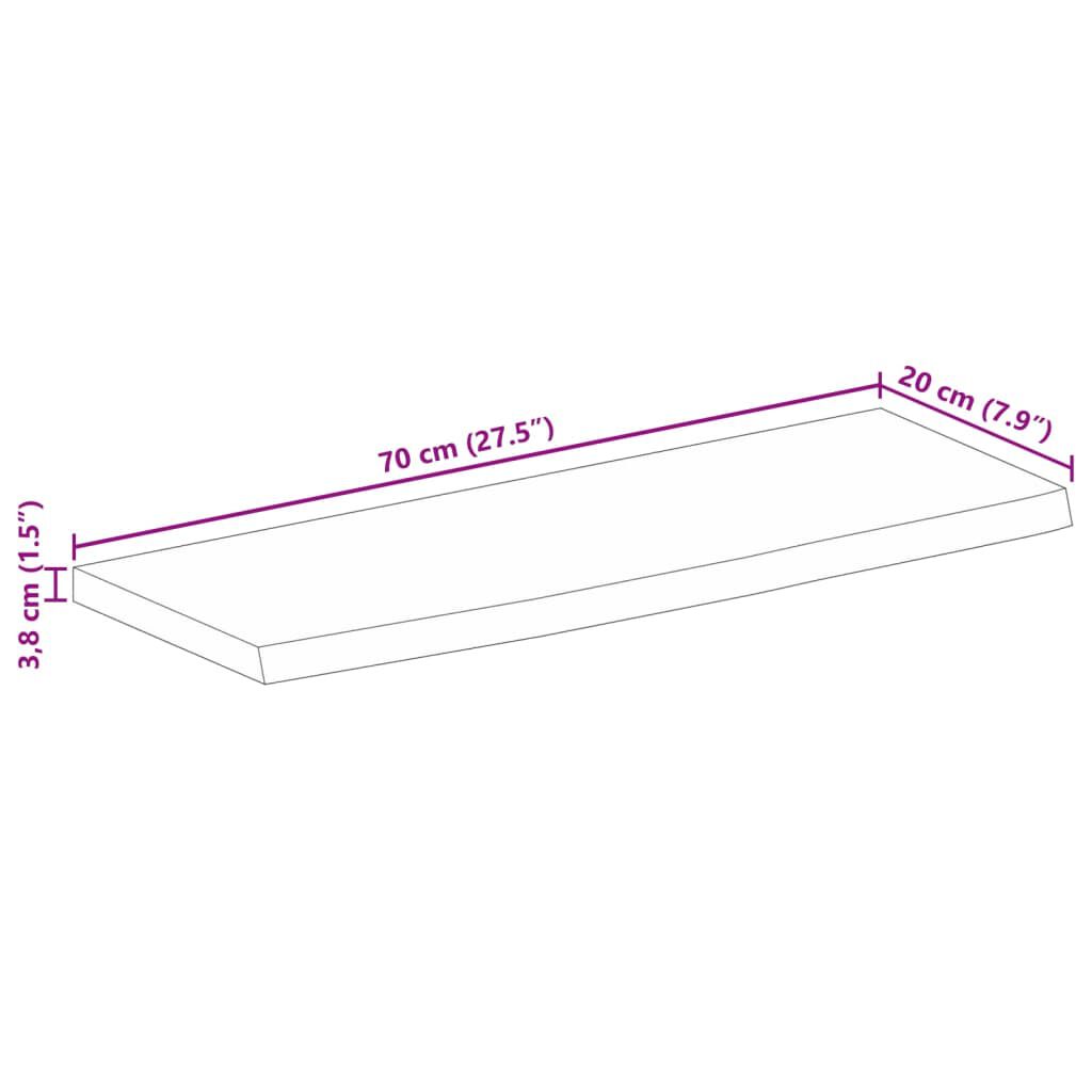 vidaXL Επιφάνεια Τραπεζιού 70x20x3,8 εκ. Live Edge Μασίφ Ξύλο Μάνγκο