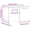 vidaXL Ντουλάπι Τοίχου Λευκό 60 x 36,5 x 35 εκ. από Επεξεργασμένο Ξύλο