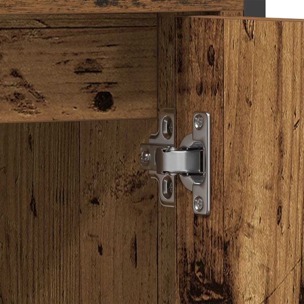 vidaXL Σετ Επίπλων Μπάνιου 3 pcs Παλαιό ξύλο 33 x 33 x 185.5 εκ