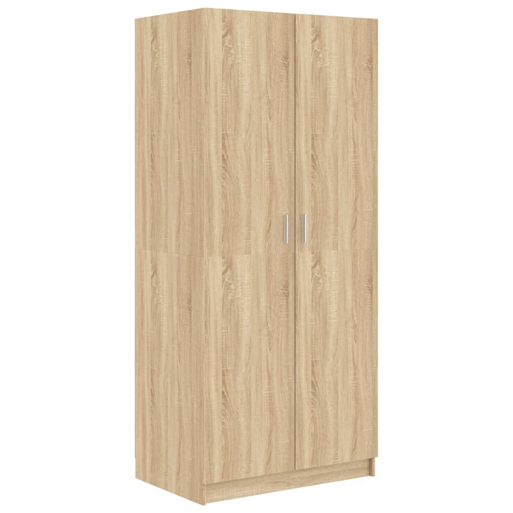 vidaXL Ντουλάπα Χρώμα Sonoma-Δρυς 80 x 52 x 180 εκ. από Επεξ. Ξύλο