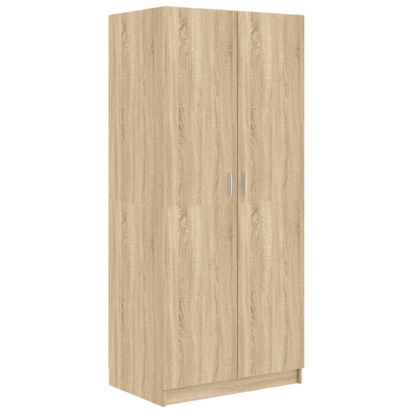 vidaXL Ντουλάπα Χρώμα Sonoma-Δρυς 80 x 52 x 180 εκ. από Επεξ. Ξύλο