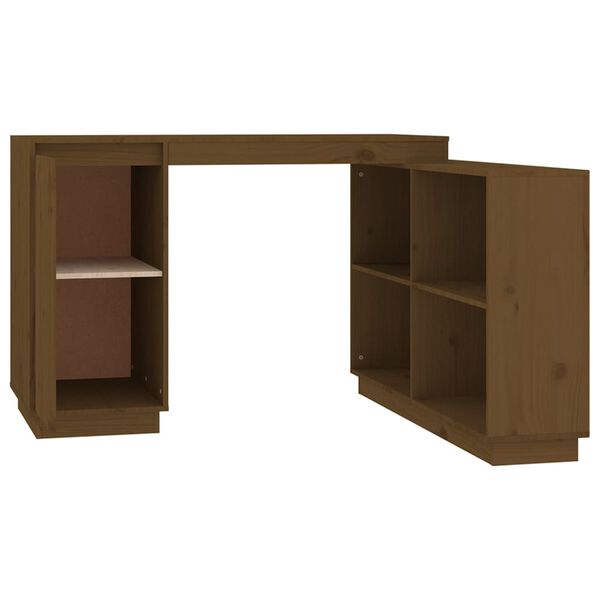 vidaXL Γραφείο Καφέ Μελί 110x50x75 εκ. από Μασίφ Ξύλο Πεύκου