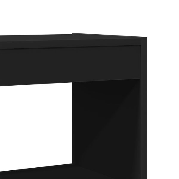 vidaXL Βιβλιοθήκη Μαύρη Επεξεργασμένο ξύλο 100 x 30 x 198 εκ. Βιβλιοθήκη