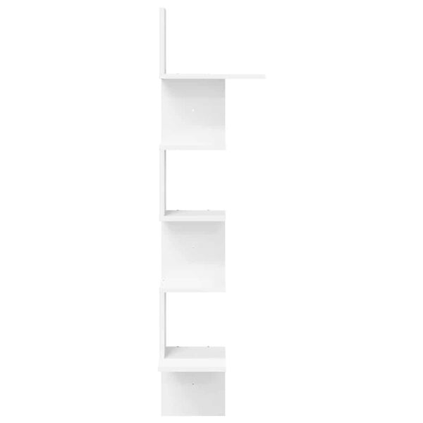 vidaXL Γωνιακή Ραφιέρα Τοίχου Λευκή 32x32x127,5 εκ. Μοριοσανίδα