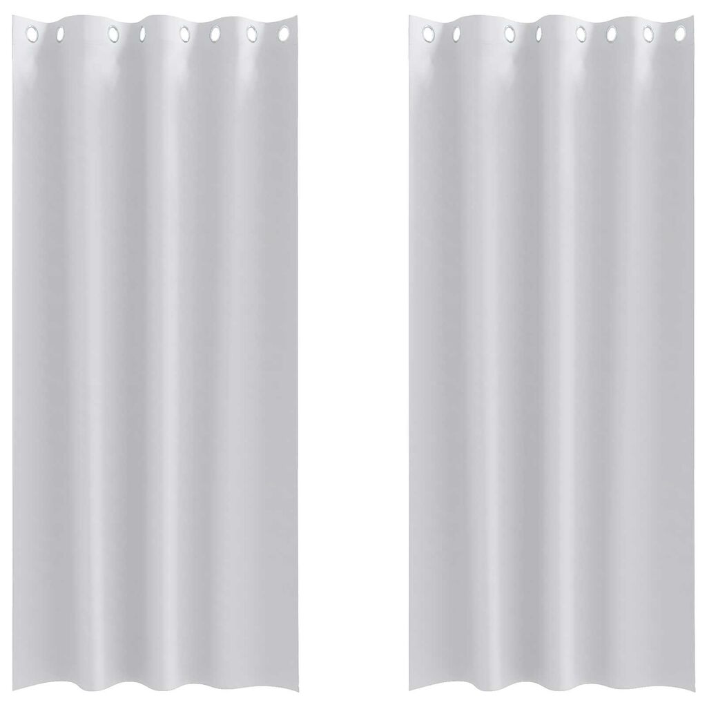 vidaXL Κουρτίνες 2 pcs Ανοιχτό Γκρι 245 x 140 εκ. Πολυεστέρας
