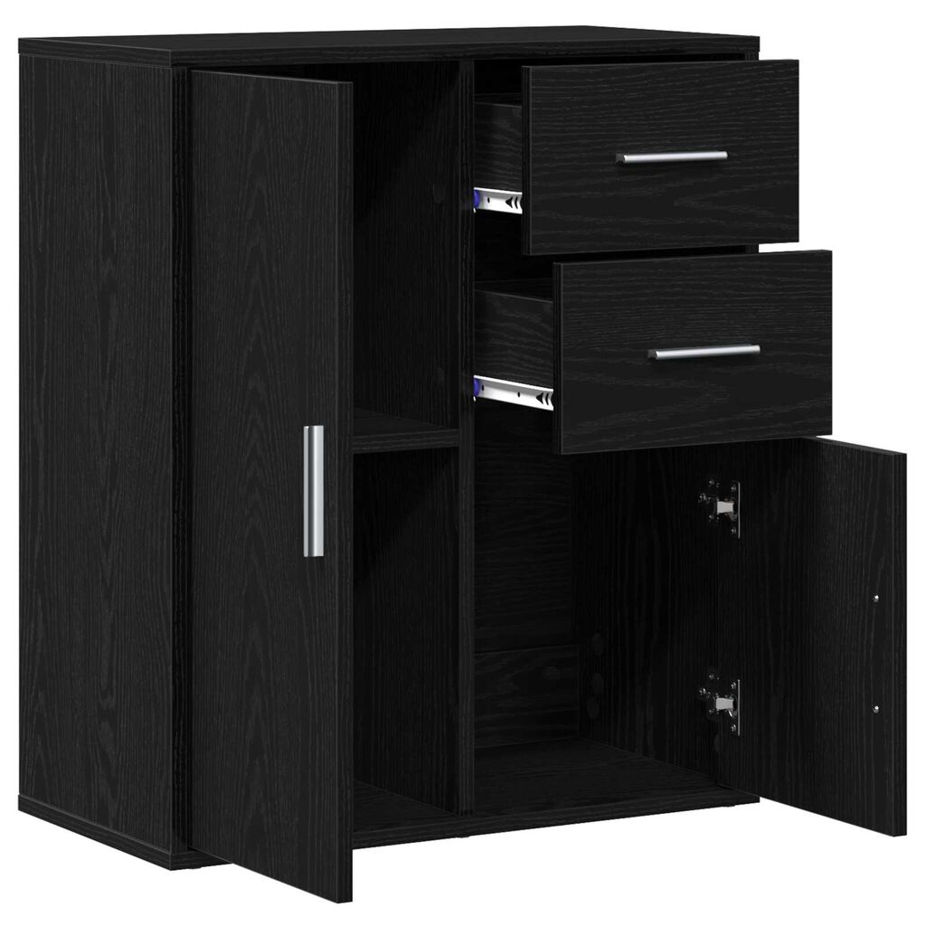 vidaXL Πλαϊνό γραφείο Μαύρη δρυς 60 x 31 x 70 εκ Επεξεργασμένο ξύλο