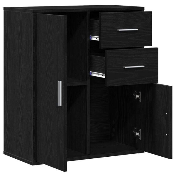 vidaXL Πλαϊνό γραφείο Μαύρη δρυς 60 x 31 x 70 εκ Επεξεργασμένο ξύλο