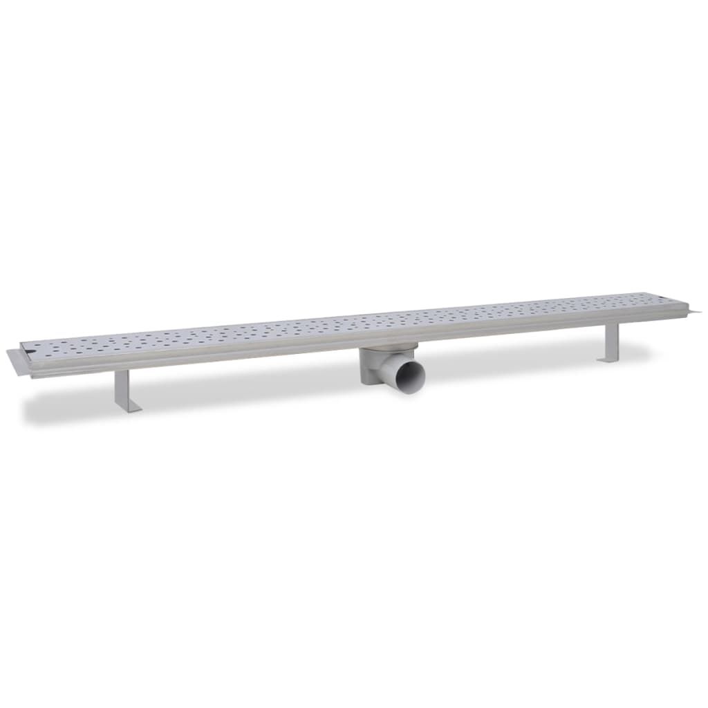 vidaXL Σιφόνια Ντουζιέρας Γραμμικά 2 τεμ. 1030x140 χιλ. Ανοξ. Ατσάλι