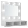 vidaXL Έ&pi;&iota;&pi;&lambda;&omicron; &Kappa;&alpha;&theta;&rho;έ&pi;&tau;&eta; &mu;&epsilon; LED &Gamma;&upsilon;&alpha;&lambda;&iota;&sigma;&tau;&epsilon;&rho;ό &Lambda;&epsilon;&upsilon;&kappa;ό 60x31,5x62 &epsilon;&kappa;.