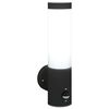 vidaXL Εξωτερικά Φωτιστικά Τοίχου 2 pcs Μαύρο 12 x 7.5 x 29 εκ