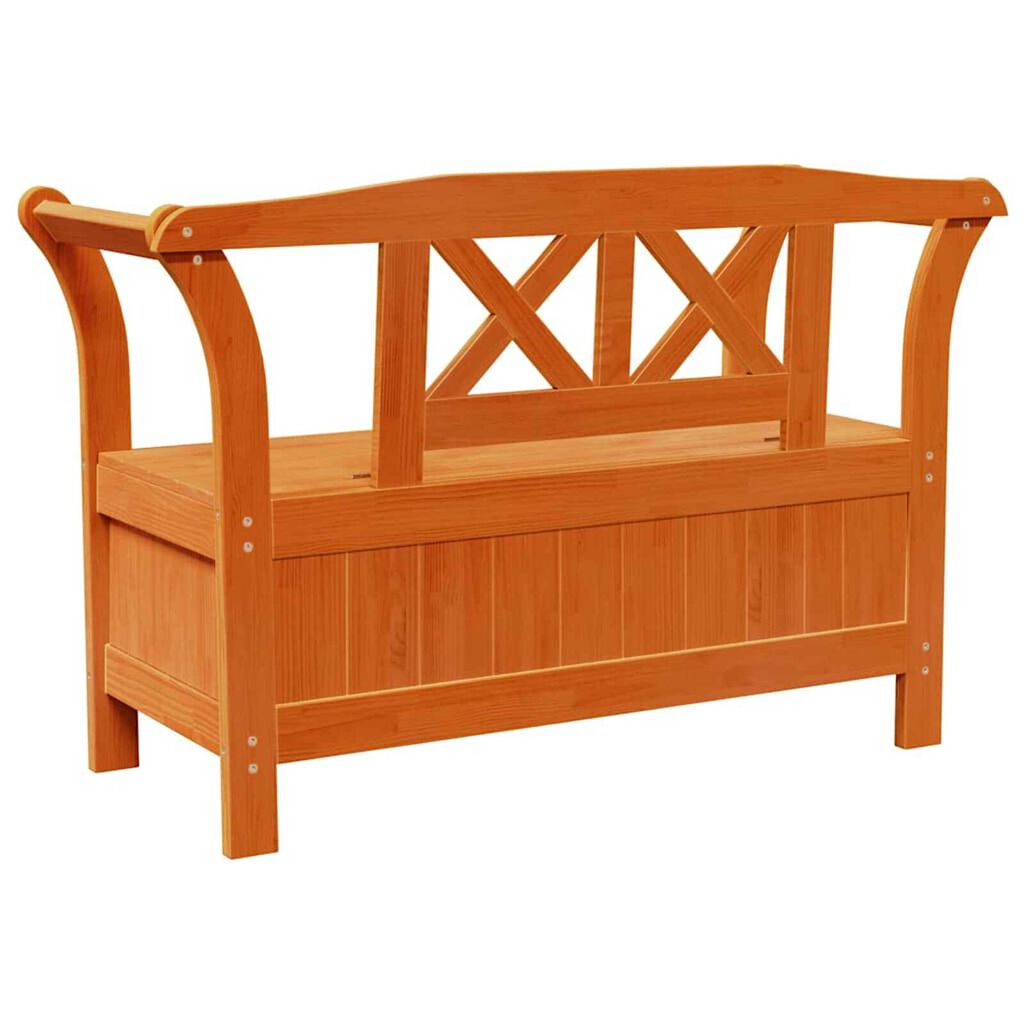 vidaXL Πάγκος Αποθήκευσης Κήπου Καφέ 119 x 76 x 44εκ.