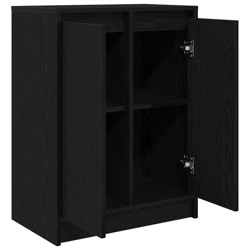 vidaXL Sideboard Μαύρη βελανιδιά 57x34x76 cm Κατασκευασμένο ξύλο