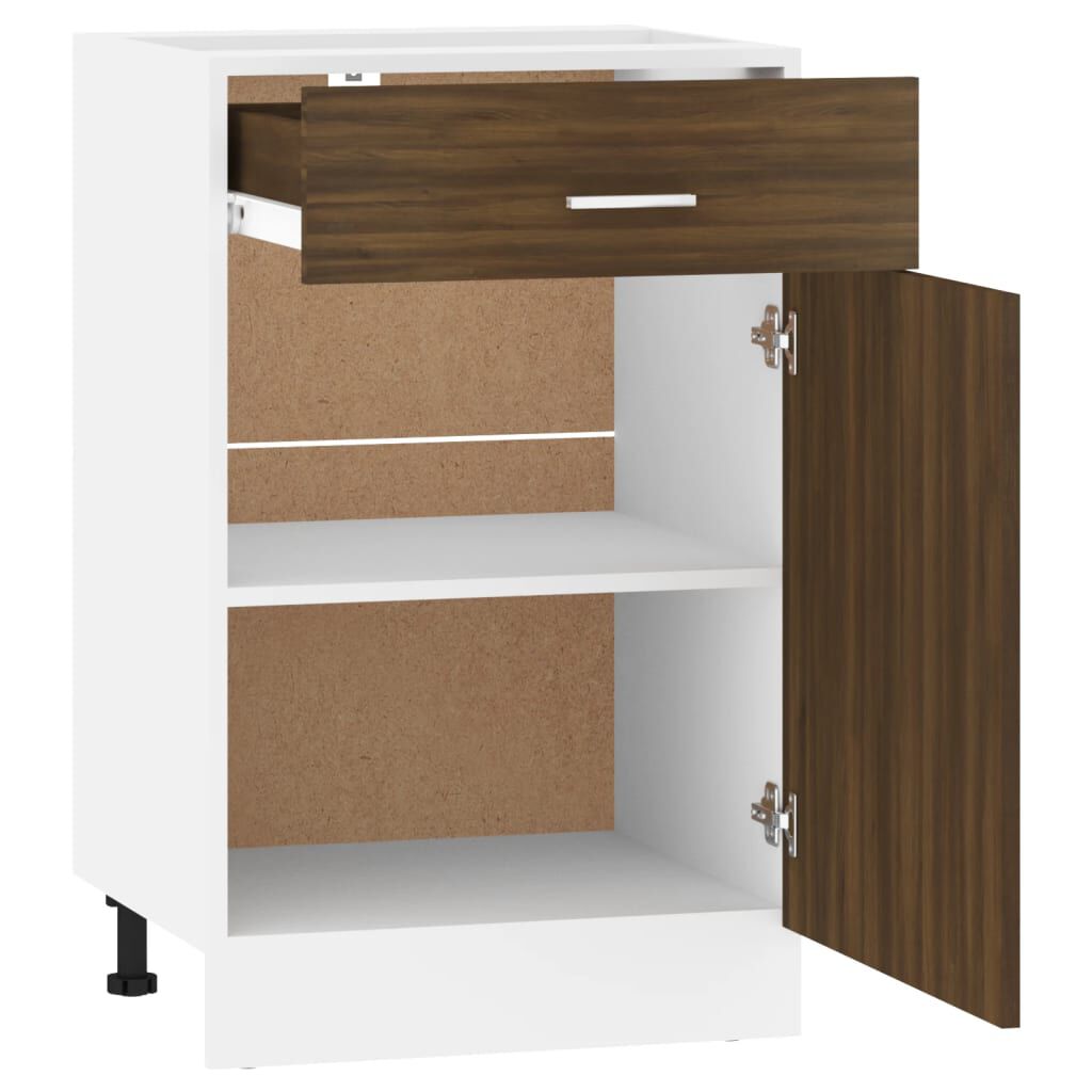 vidaXL Έπιπλο Με Συρτάρι Lyon Καφέ Δρυς 50x46x81,5εκ.