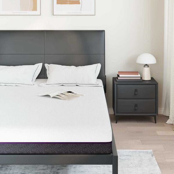 vidaXL Στρώμα Λευκό και Γκρι 140 x 190 cm Αφρός Μνήμης