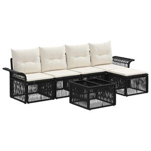 vidaXL &Sigma;&epsilon;&tau; &Kappa;&alpha;&nu;&alpha;&pi;έ &Kappa;ή&pi;&omicron;&upsilon; 6 pcs &Mu;&alpha;ύ&rho;&omicron; &sigma;&upsilon;&nu;&theta;&epsilon;&tau;&iota;&kappa;ό &rho;&alpha;&tau;ά&nu;