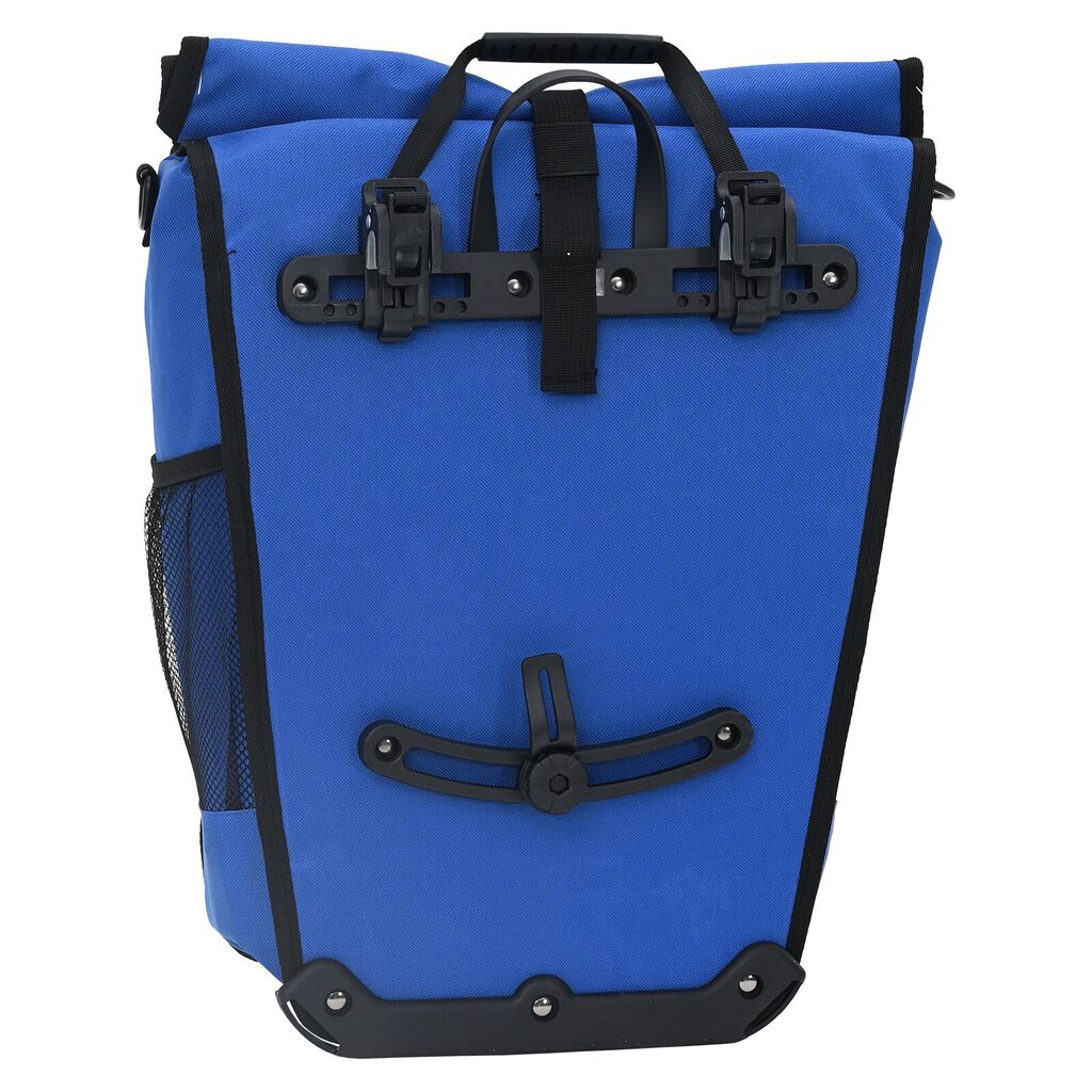 vidaXL Τσάντα Ποδηλάτου για Ράγες Pannier 20 L Μπλε 34x16x59 εκ.