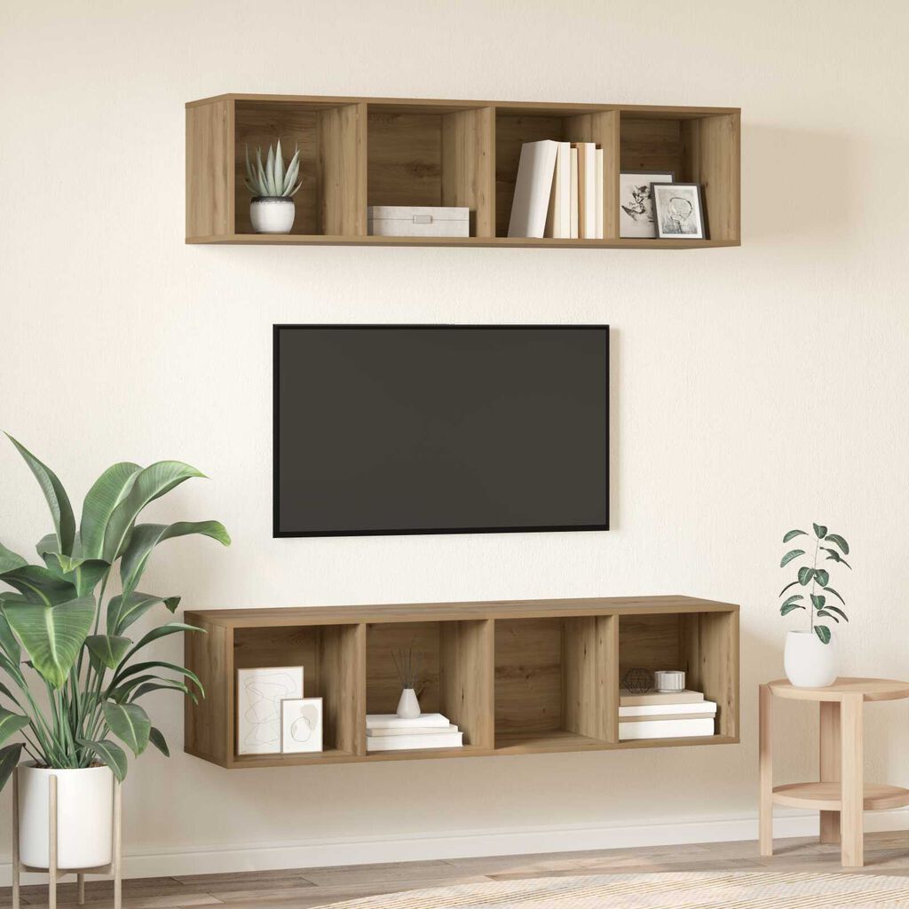vidaXL Σετ επίπλου τηλεόρασης 2 pcs artisan δρυς 37 x 37 x 142.5 εκ