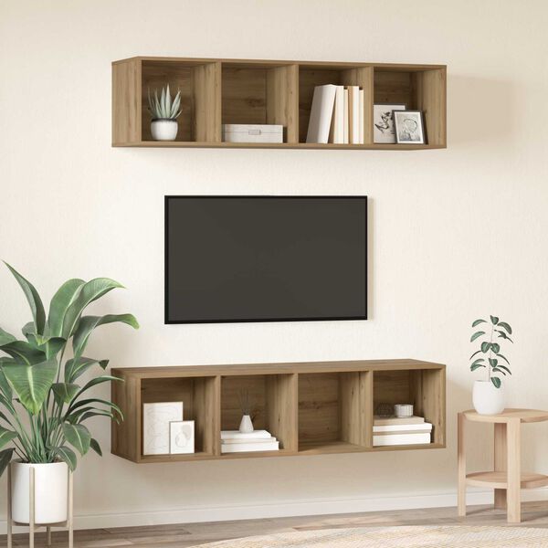 vidaXL Σετ επίπλου τηλεόρασης 2 pcs artisan δρυς 37 x 37 x 142.5 εκ