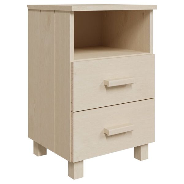 vidaXL Κομοδίνο HAMAR Καφέ Μελί 40 x 35 x 62 εκ. Μασίφ Ξύλο Πεύκου
