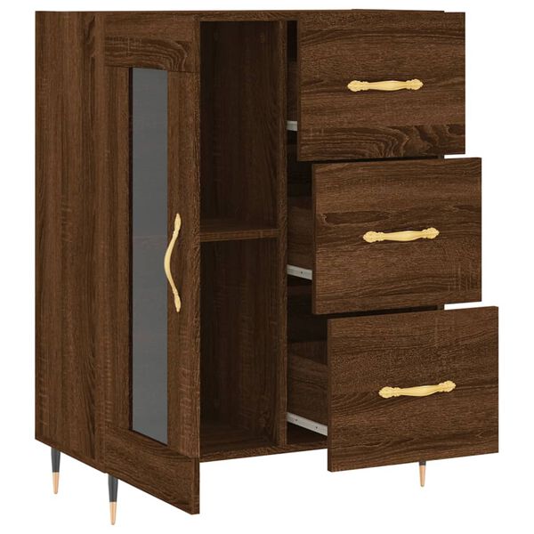 vidaXL Ντουλάπι Καφέ Δρυς 69,5 x 34 x 90 εκ. Επεξεργασμένο Ξύλο