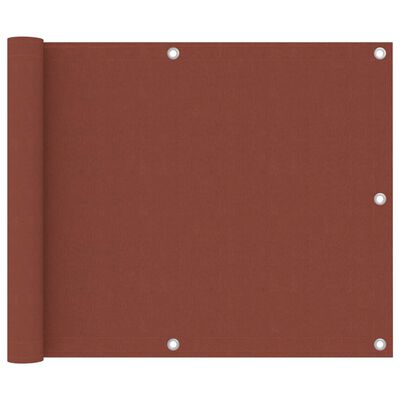 vidaXL Διαχωριστικό Βεράντας Τερακότα 75 x 500 εκ. Ύφασμα Oxford