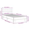 vidaXL Πλαίσιο Κρεβατιού Sonoma Δρυς 90 x 190 εκ. Επεξ. Ξύλο & Μέταλλο