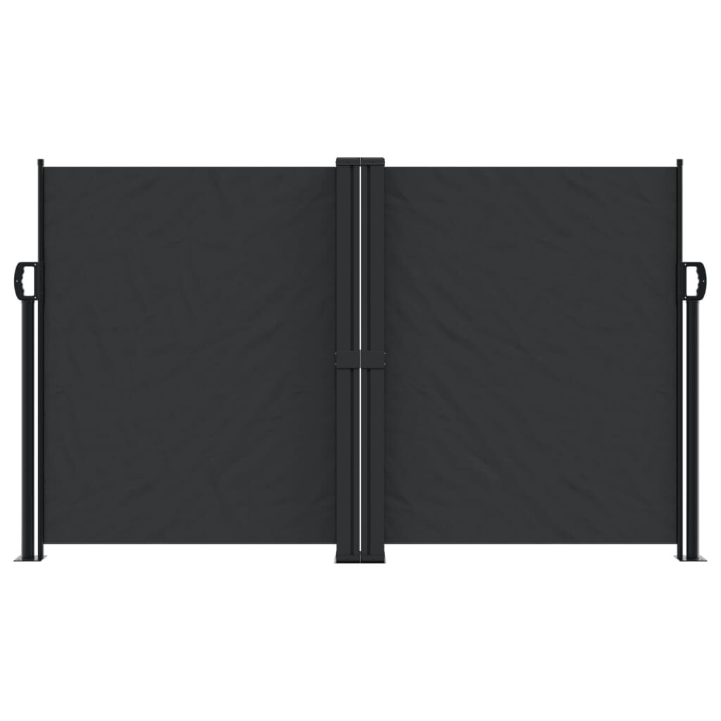 vidaXL Διαχωριστικό Βεράντας Συρόμενο Μαύρο 140 x 1200 εκ.