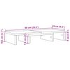 vidaXL Βάση Οθόνης Ρυθμιζόμενο Μαύρο 60x24x10,5 εκ. από Επεξ. Ξύλο