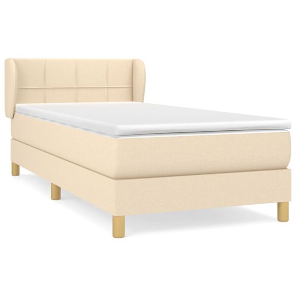 vidaXL &Kappa;&rho;&epsilon;&beta;ά&tau;&iota; Boxspring &mu;&epsilon; &Sigma;&tau;&rho;ώ&mu;&alpha; &Kappa;&rho;&epsilon;&mu; 90x200 &epsilon;&kappa;.&Upsilon;&phi;&alpha;&sigma;&mu;ά&tau;&iota;&nu;&omicron;