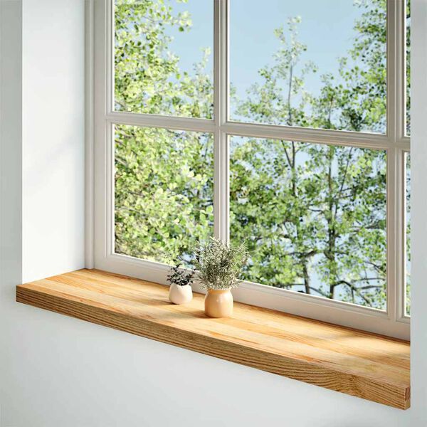 vidaXL Περβάζια παραθύρων 2 τεμ. Αν. Καφέ 120x25x2εκ. Μασίφ Ξύλο Δρυός