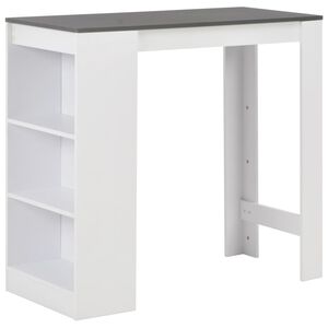 vidaXL &Tau;&rho;&alpha;&pi;έ&zeta;&iota; &Mu;&pi;&alpha;&rho; &mu;&epsilon; &Rho;ά&phi;&iota; &Lambda;&epsilon;&upsilon;&kappa;ό 110 x 50 x 103 &epsilon;&kappa;.