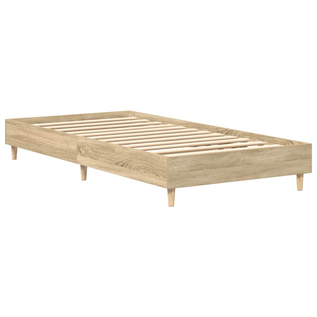 vidaXL Πλαίσιο κρεβατιού χωρίς στρώμα Sonoma Oak 90x200 cm