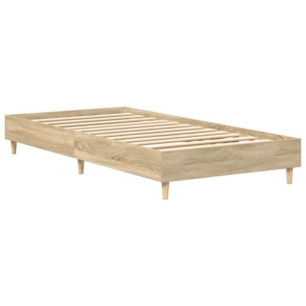 vidaXL Πλαίσιο κρεβατιού χωρίς στρώμα Sonoma Oak 90x200 cm