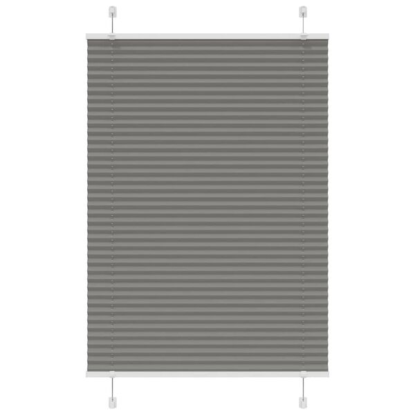 vidaXL Πλισέ περσίδα Ανθρακί 95x100 cm Πλάτος υφάσματος 94,4 cm