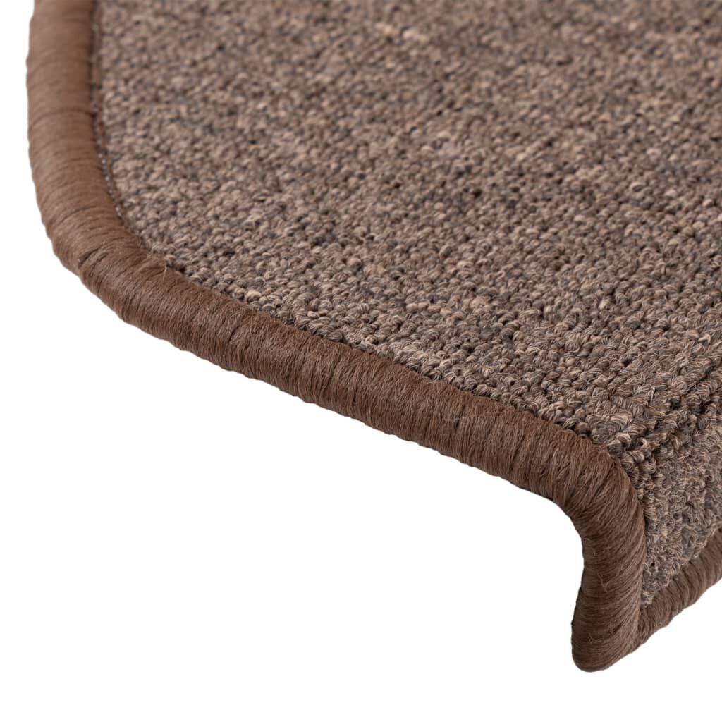 vidaXL Πατάκια Σκάλας 10 τεμ. Coffee Brown 65x24x4 εκ.