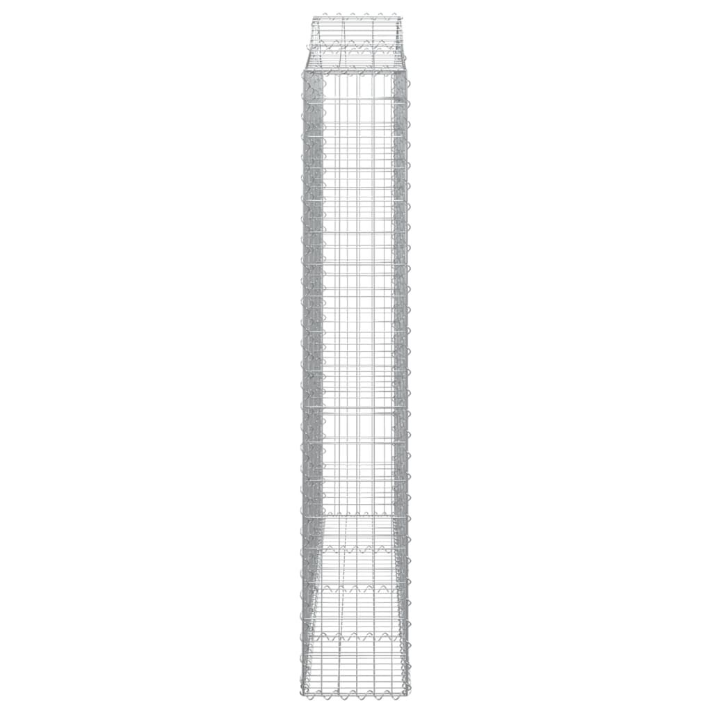 vidaXL Συρματοκιβώτια Τοξωτά 3 τεμ. 200x30x180/200 εκ. Γαλβαν. Ατσάλι